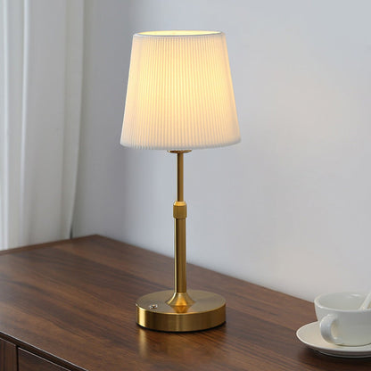 Nordic Telescopic Table Lamp With Rechargeable LED And Fabric Shade - Image 4