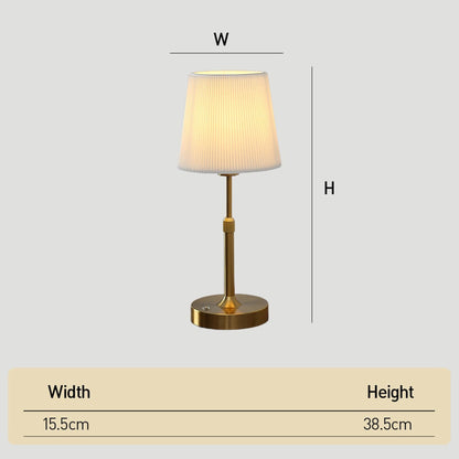 Nordic Telescopic Table Lamp With Rechargeable LED And Fabric Shade - Image 10