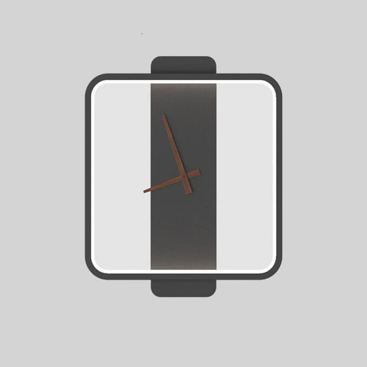 Nordic Wall Clock Lamp With Illuminated Acrylic Border - Image 2