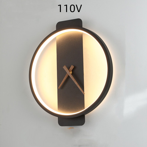 Nordic Wall Clock Lamp With Illuminated Acrylic Border - Image 6