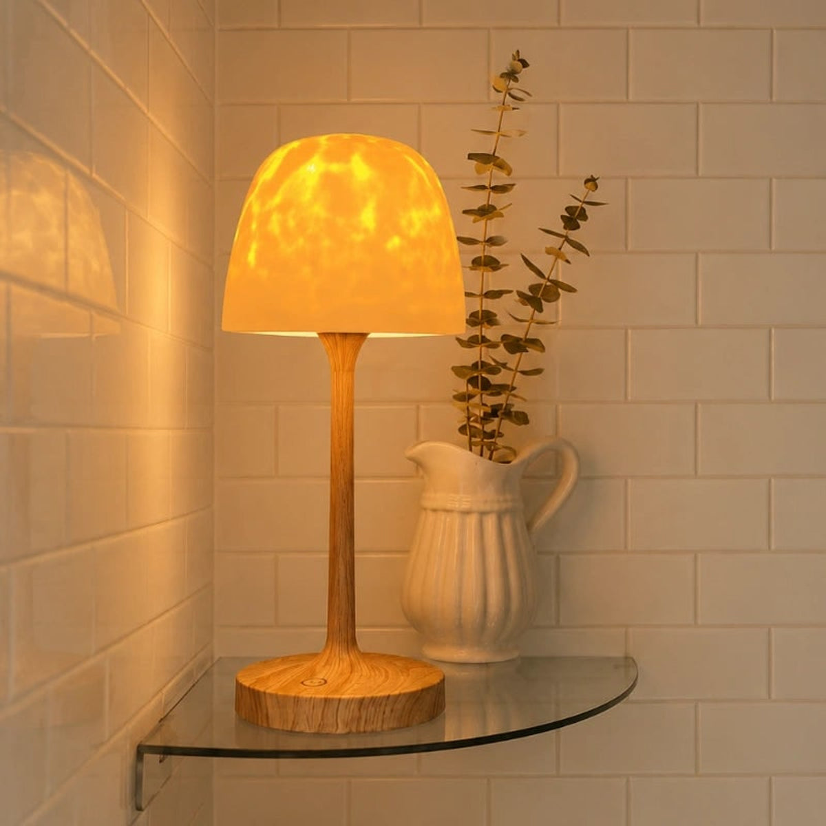 Northern Lights Lamp With Wooden Base And Aurora Projection - Image 3