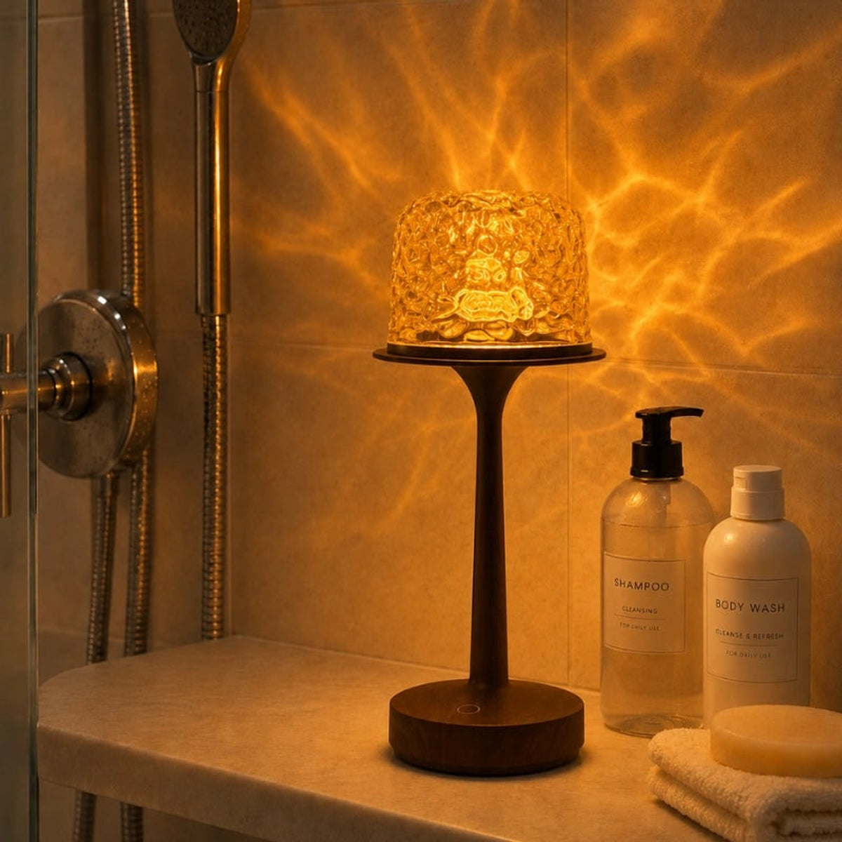 Northern Lights Lamp With Wooden Base And Aurora Projection - Image 2