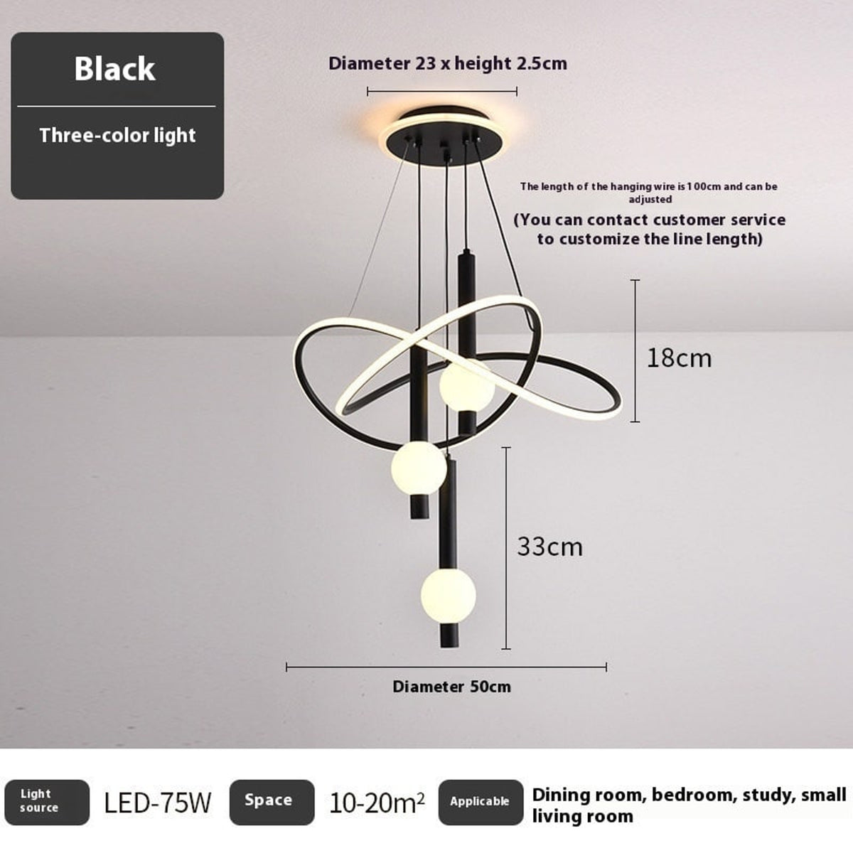 Ordinary_product Chandelier Pendant Iron Acrylic Home Indoor - Image 6
