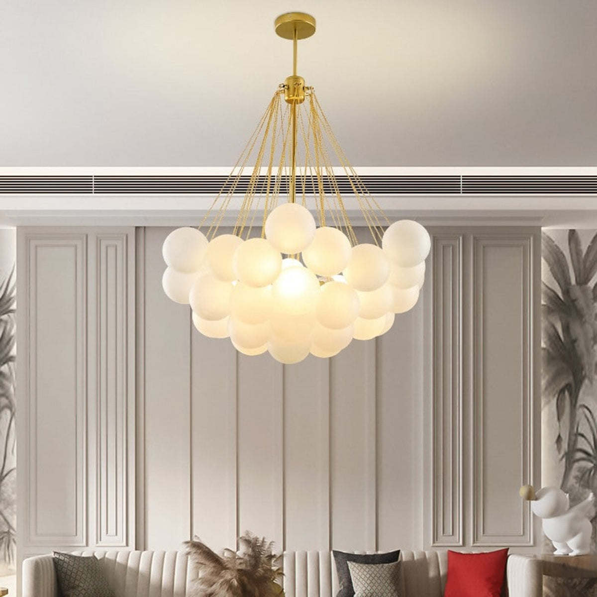 Ordinary_product Pendant Lamp Chandelier Glass Bubble Adjustable Height - Image 6