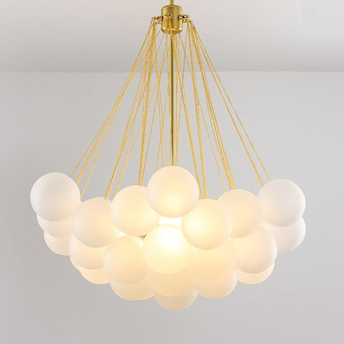 Ordinary_product Pendant Lamp Chandelier Glass Bubble Adjustable Height - Image 9