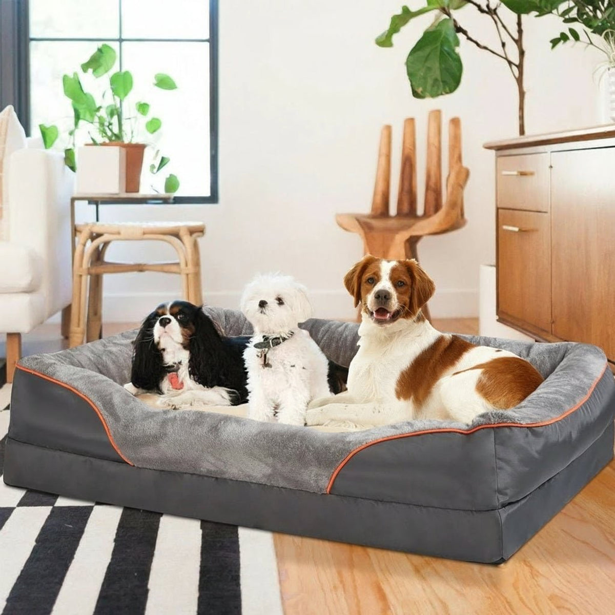 Orthopedic Dog Bed With Non-Slip Bottom And Washable Cover - Image 7