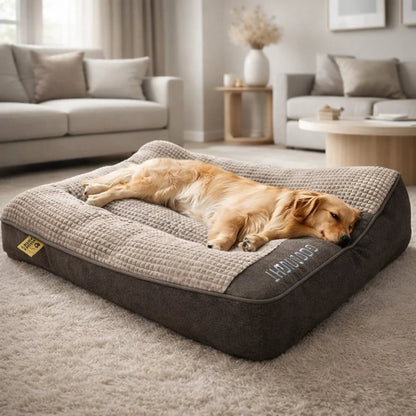 Orthopedic Memory Foam Dog Bed With Elevated Head Support For Large Dogs - Image 1