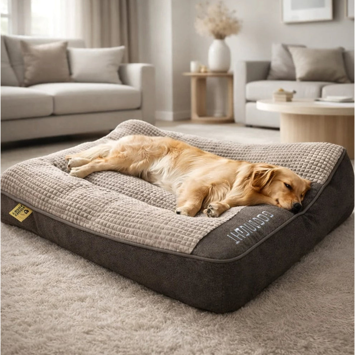 Orthopedic Memory Foam Dog Bed With Elevated Head Support For Large Dogs - Image 8
