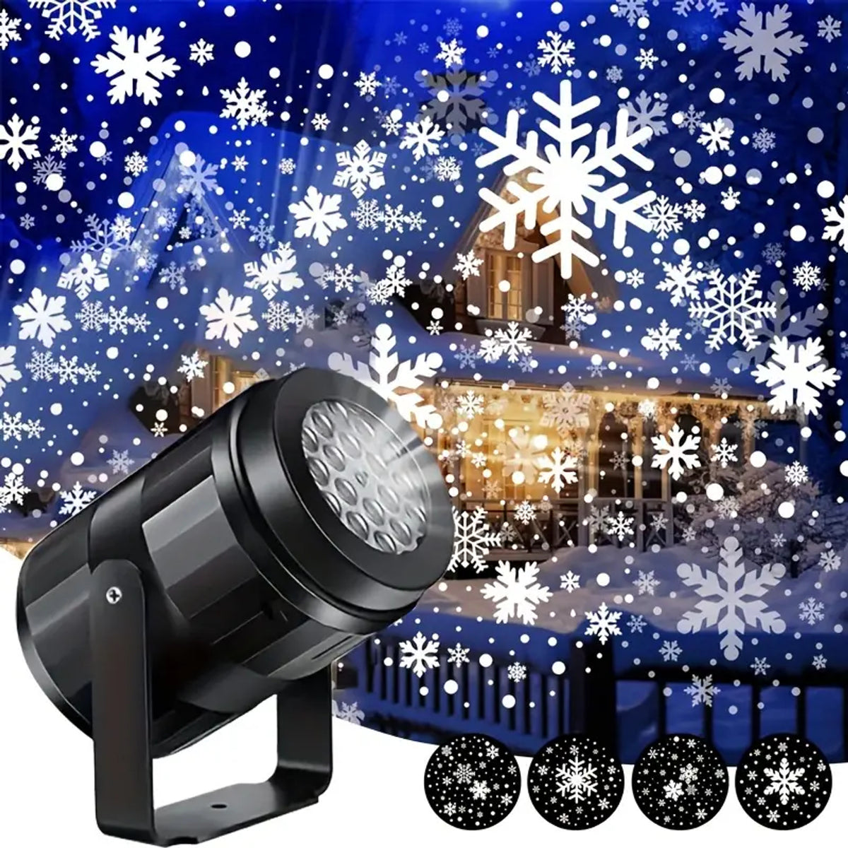 Outdoor Christmas Projector With LED Snowflake Light Show - Image 1