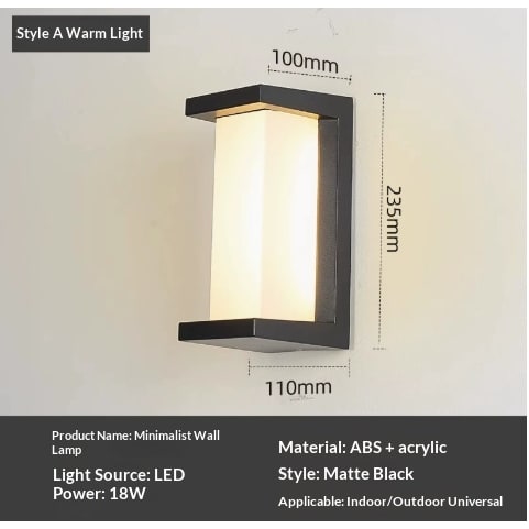 Outdoor Wall Lamp In Matte Black Finish With IP65 Waterproof Rating - Image 7