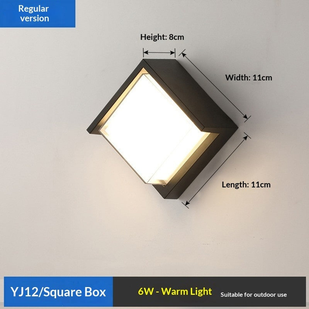 Outdoor Wall Lamp In Matte Black Finish With IP65 Waterproof Rating - Image 4