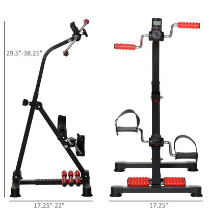 Pedal Exerciser With LCD Display Height-Adjustable Hand And Leg Machine For Seniors - Image 1