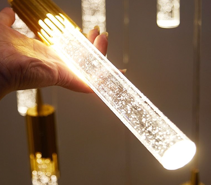 Pendant Lamp Crystal Cylinder LED Modern Luxury - Image 12