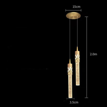 Pendant Lamp Modern Crystal Cylinder LED - Image 3