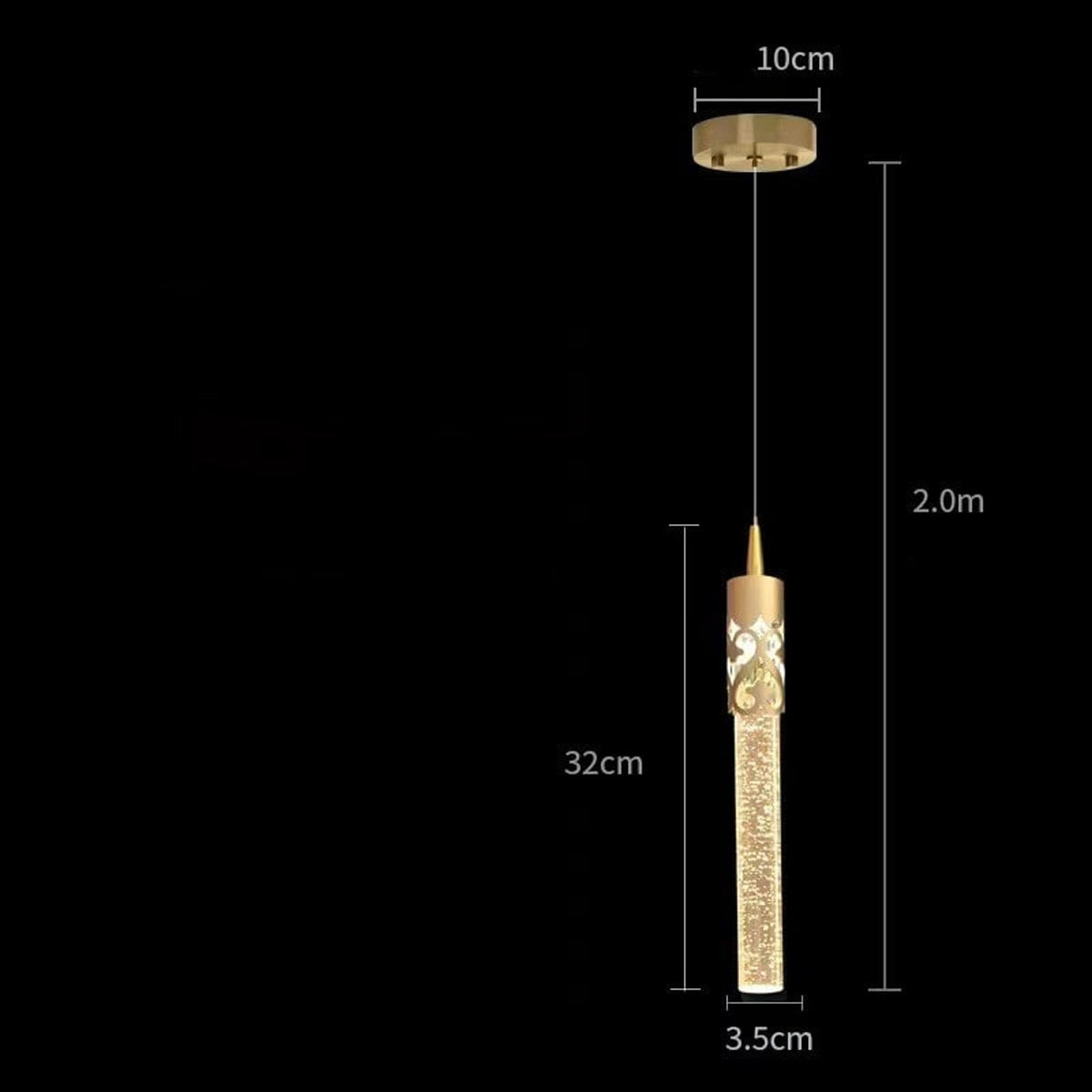 Pendant Lamp Modern Crystal Cylinder LED - Image 9