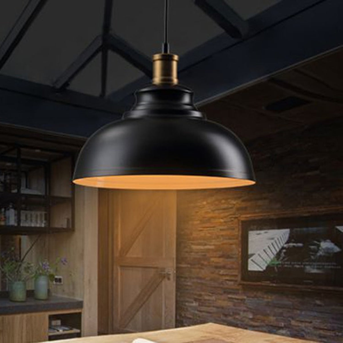 Pendant Light Fixture Barn Industrial Adjustable Cord - Image 3