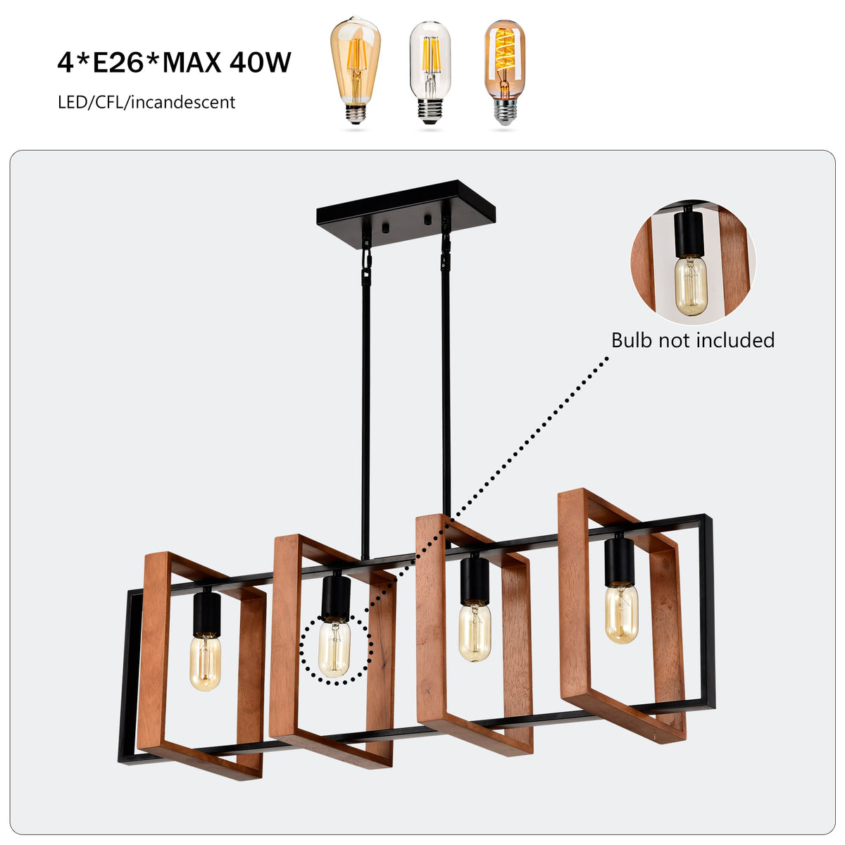 Pendant Light Fixture Farmhouse Kitchen Island Hanging - Image 5
