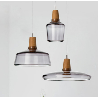 Pendant Light Fixture Modern Wooden Glass Kitchen Island Lighting - Image 11