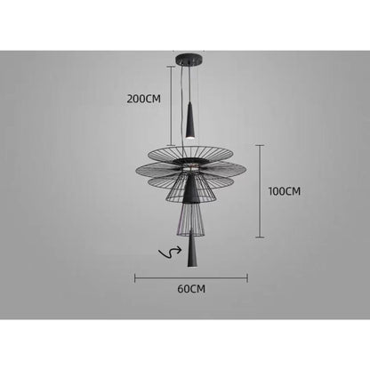 Pendant Light LED Iron Adjustable Hanging Lamp - Image 3