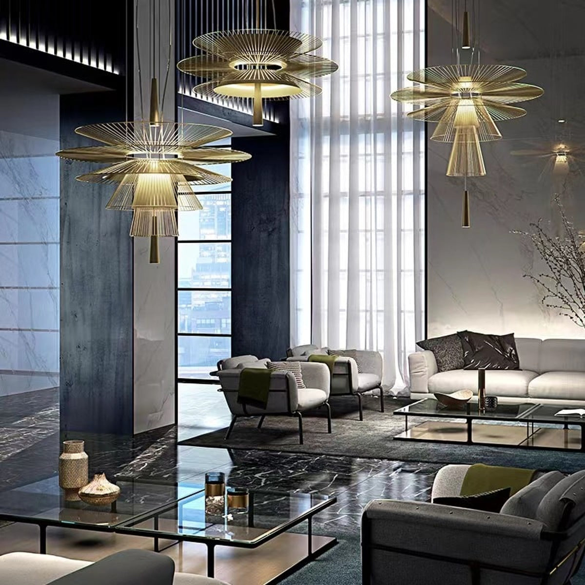 Pendant Light LED Iron Adjustable Hanging Lamp - Image 5