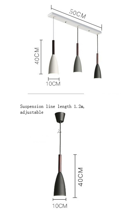 Pendant Light Nordic Minimalist Aluminum Adjustable Suspension - Image 3