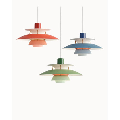 Pendant Light With Layered Circular Metal Design - Image 1