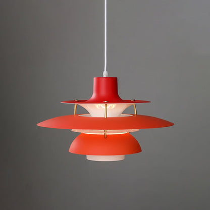 Pendant Light With Layered Circular Metal Design - Image 12
