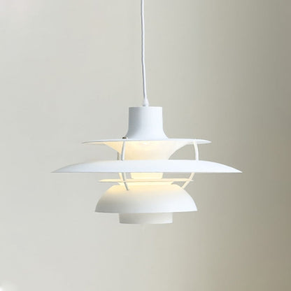 Pendant Light With Layered Circular Metal Design - Image 3