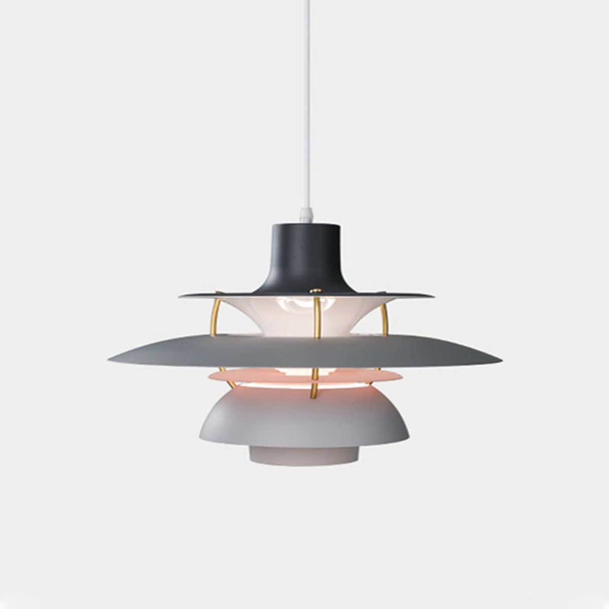 Pendant Light With Layered Circular Metal Design - Image 6