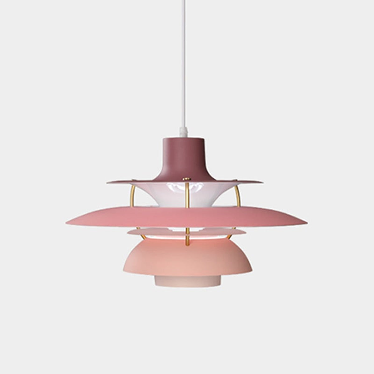 Pendant Light With Layered Circular Metal Design - Image 9