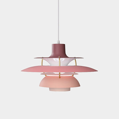 Pendant Light With Layered Circular Metal Design - Image 9