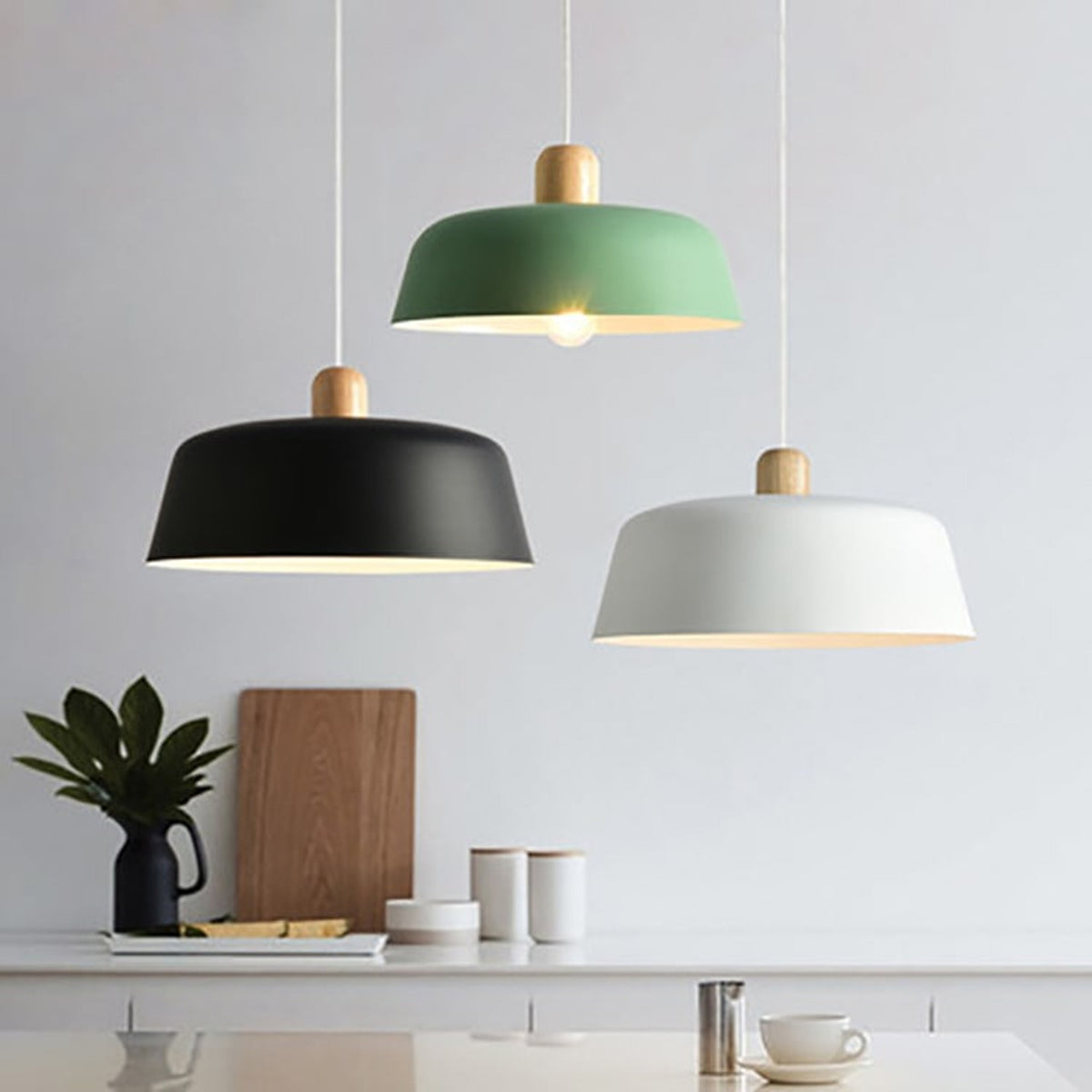 Pendant Lighting Fixture Minimalist Round Metal Hanging Lamp - Image 3