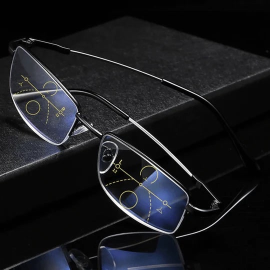 Photochromic Blue Light Filter Progressive Eyeglasses - Image 1