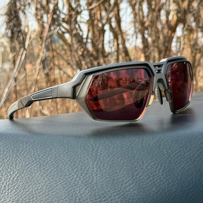 Photochromic Polarised Sports Sunglasses With Night-Enhancing Lenses And Tactical Wrap - Image 2
