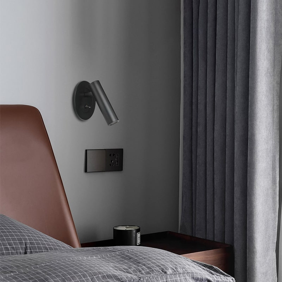 Pivoting Cylindrical Wall Mounted Light With LED Bulb - Image 3