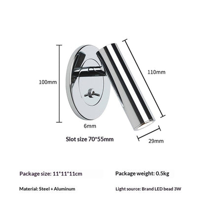 Pivoting Cylindrical Wall Mounted Light With LED Bulb - Image 6