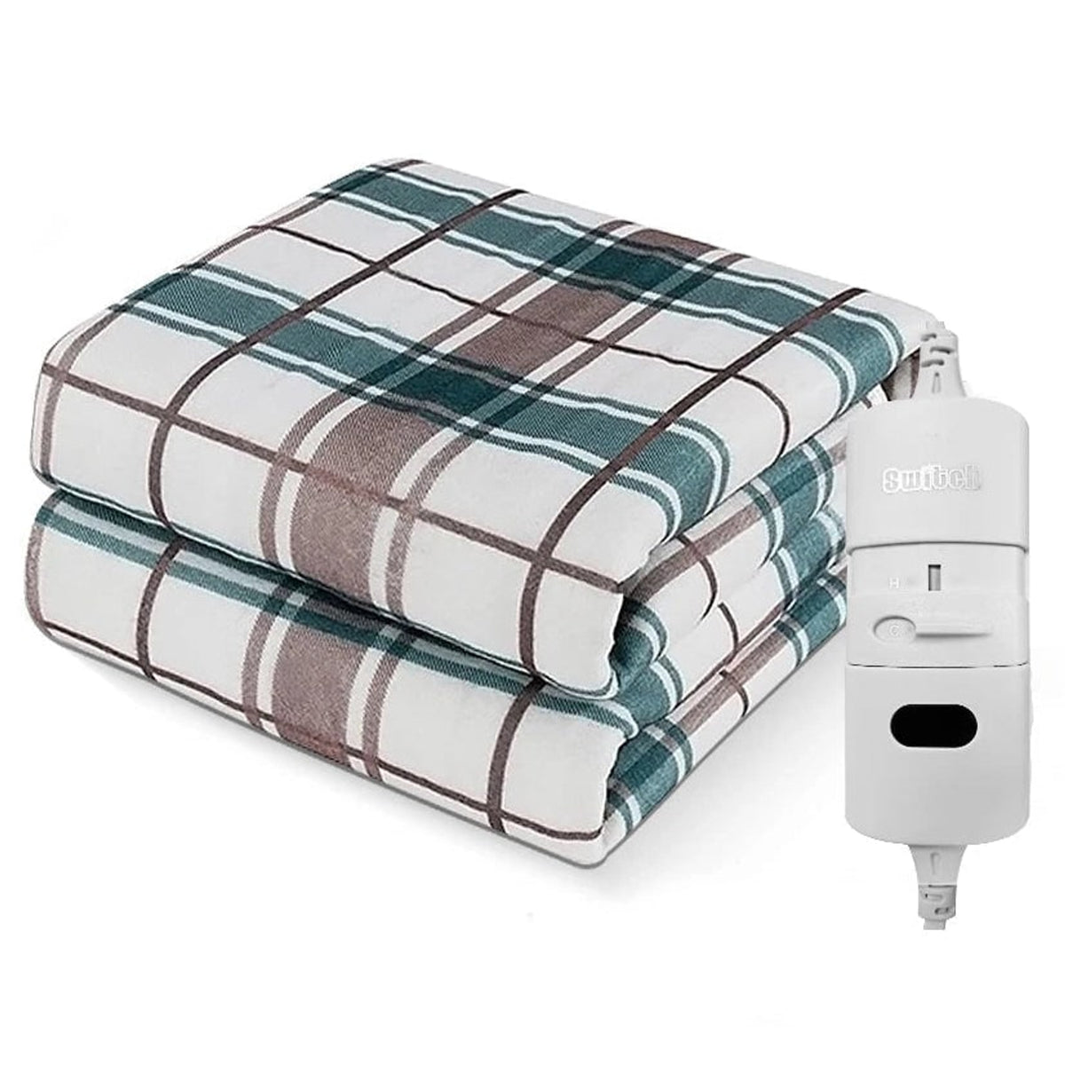 Plaid Electric Heating Pad With Thermostat Control - Image 7