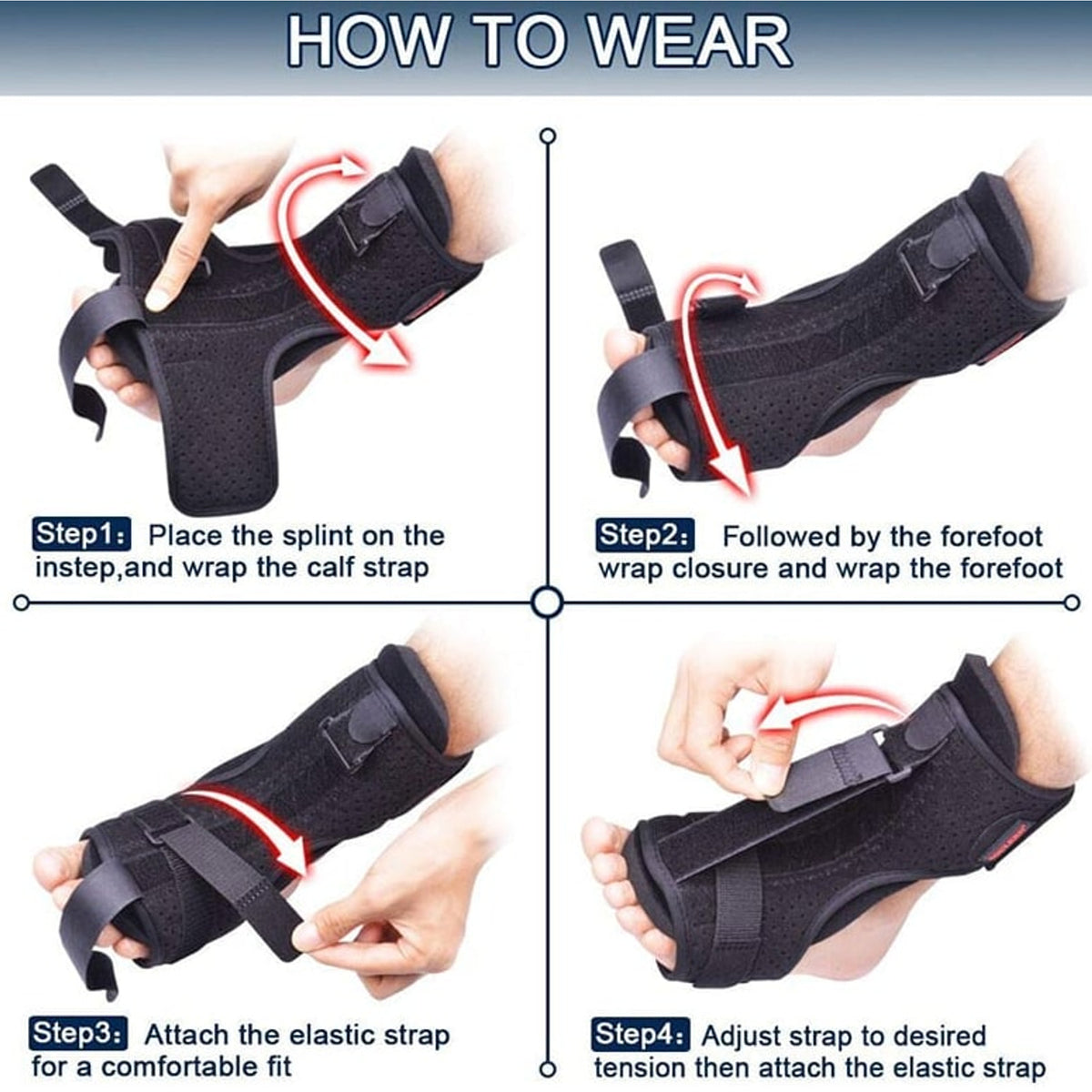 Plantar Fasciitis Night Splint With Adjustable Breathable Support For Pain Relief - Image 7