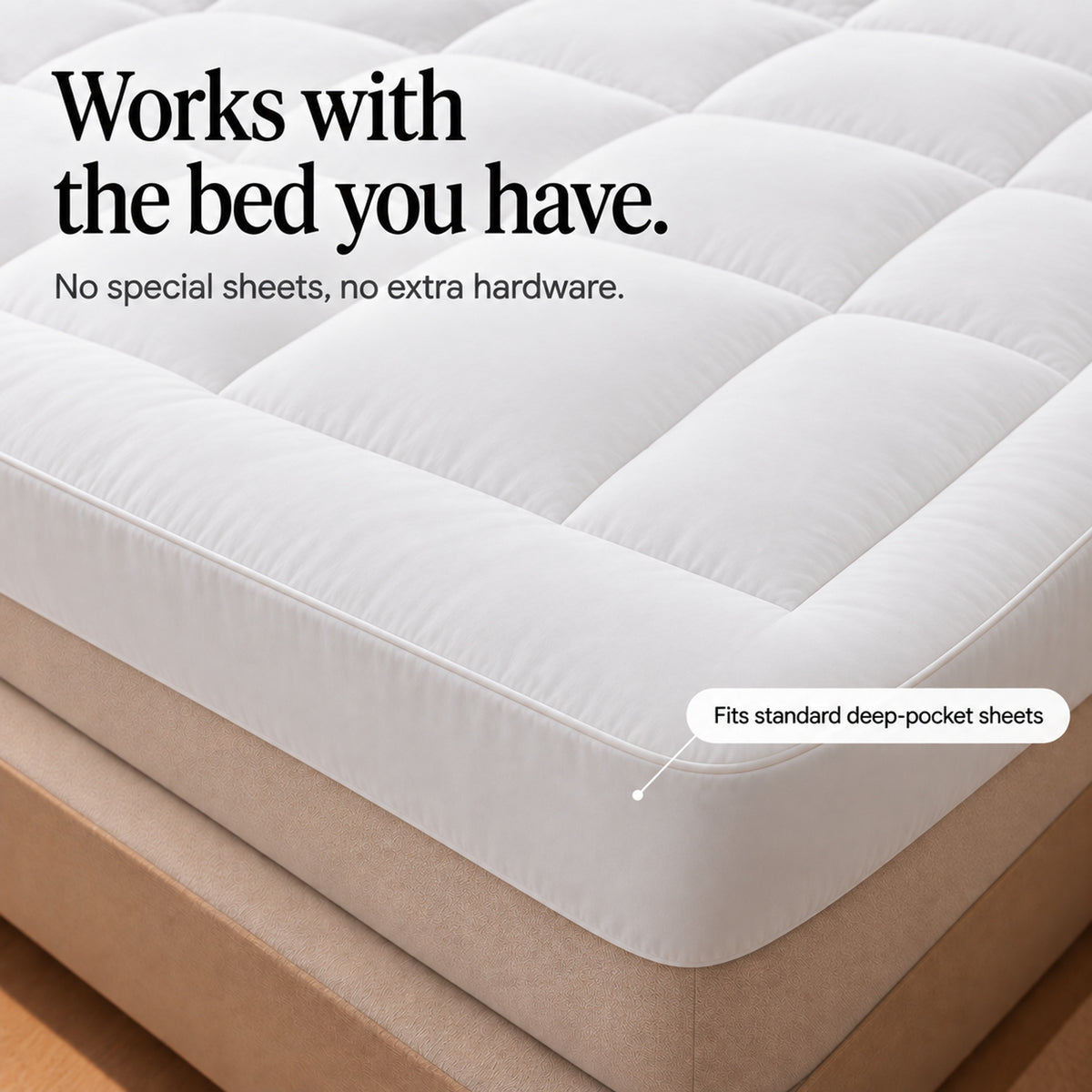 Plush Mattress Topper With Soft Bedding Comfort - Image 3