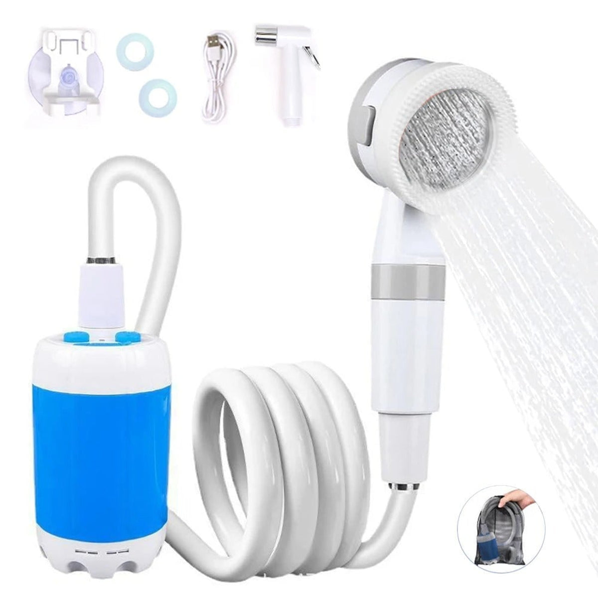 Portable Camp Shower With 4000mAh Rechargeable Battery And Dual Flow Modes - Image 1