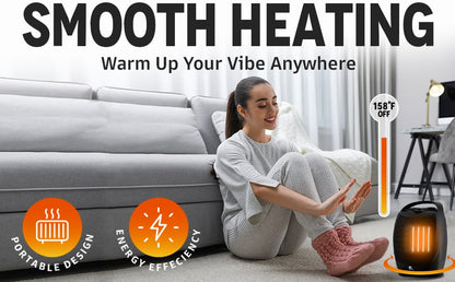 Portable Electric Heater With Oscillating Fan And Quiet Thermostat - Image 7