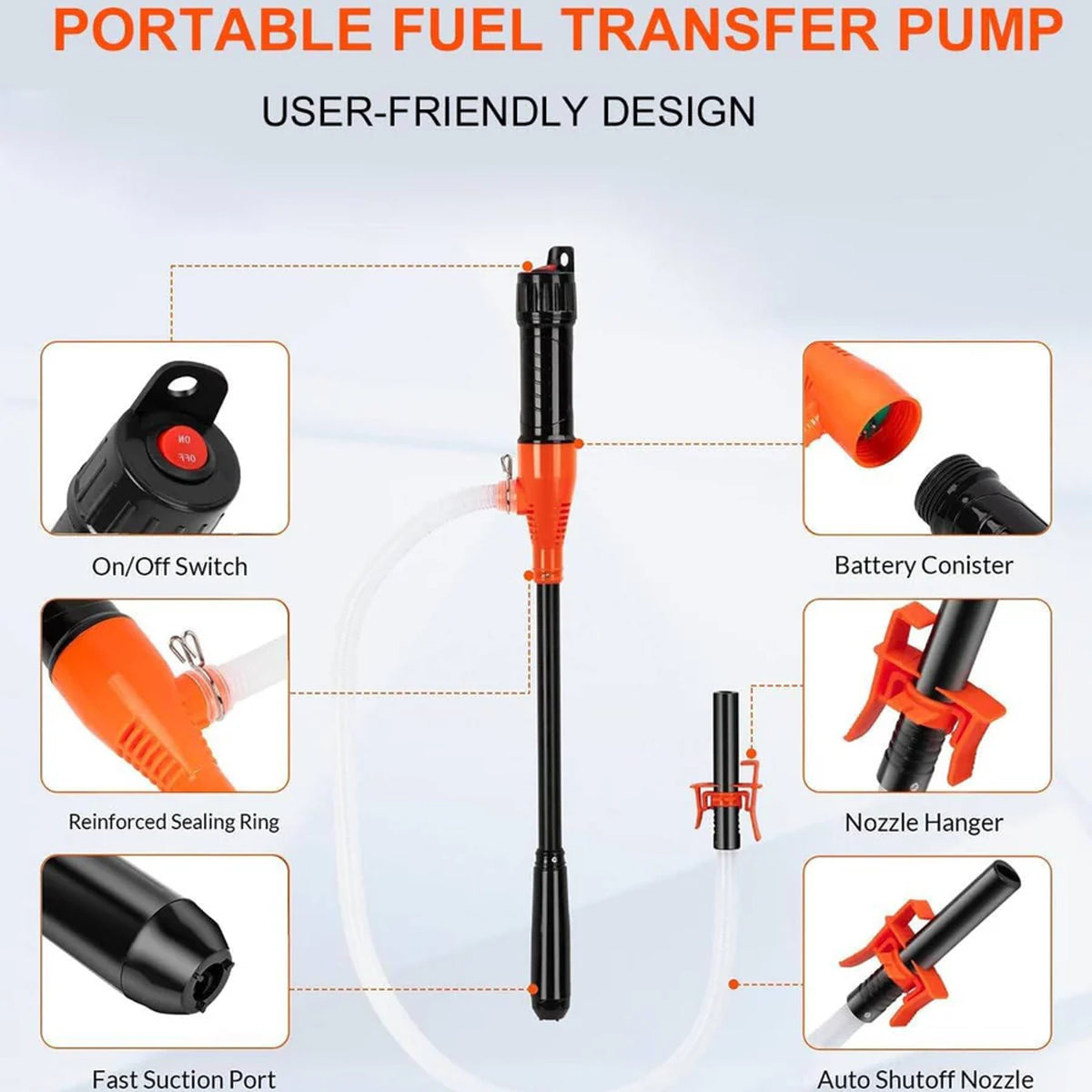Portable Electric Siphon Pump For Effortless Liquid Transfer - Image 2