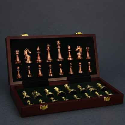 Portable Foldable Chess Set With Alloy Pieces - Image 2