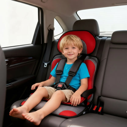 Portable Foldable Child Car Booster Seat For Travel With Safety Harness - Image 4