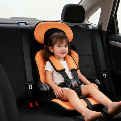 Portable Foldable Child Car Booster Seat For Travel With Safety Harness - Image 2