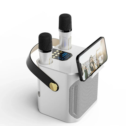 Portable Karaoke Speaker With Dual Wireless Microphones And 360° Sound - Image 1