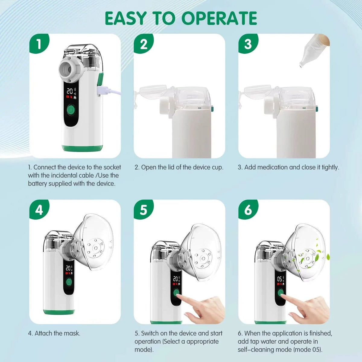 Portable Nebulizer With USB Rechargeable Battery And Whisper-Quiet Operation - Image 6