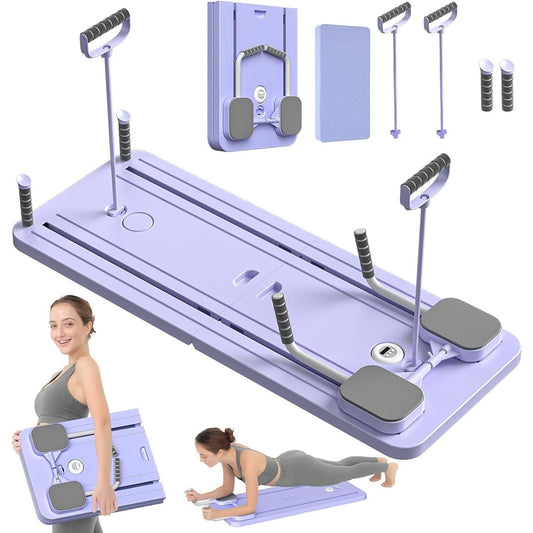 Portable Pilates Reformer Board With Resistance Bands And Phone Holder - Image 1