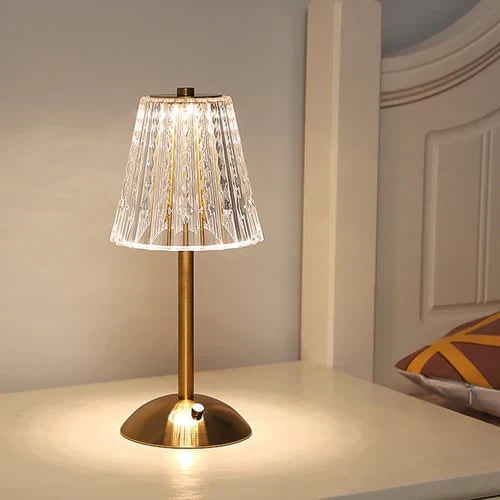 Portable Rechargeable Crystal Table Lamp With Tri-Color Lighting - Image 11