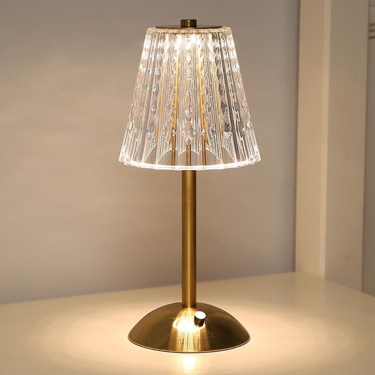 Portable Rechargeable Crystal Table Lamp With Tri-Color Lighting - Image 5